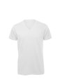 Heren T-Shirt B&C V hals Biologisch Inspire White